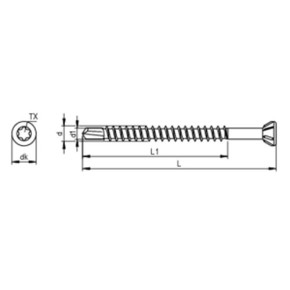 SPARIBO® Bohrschr. LiSeko 3,2 x 50 TG TX 10 Edelstahl A2